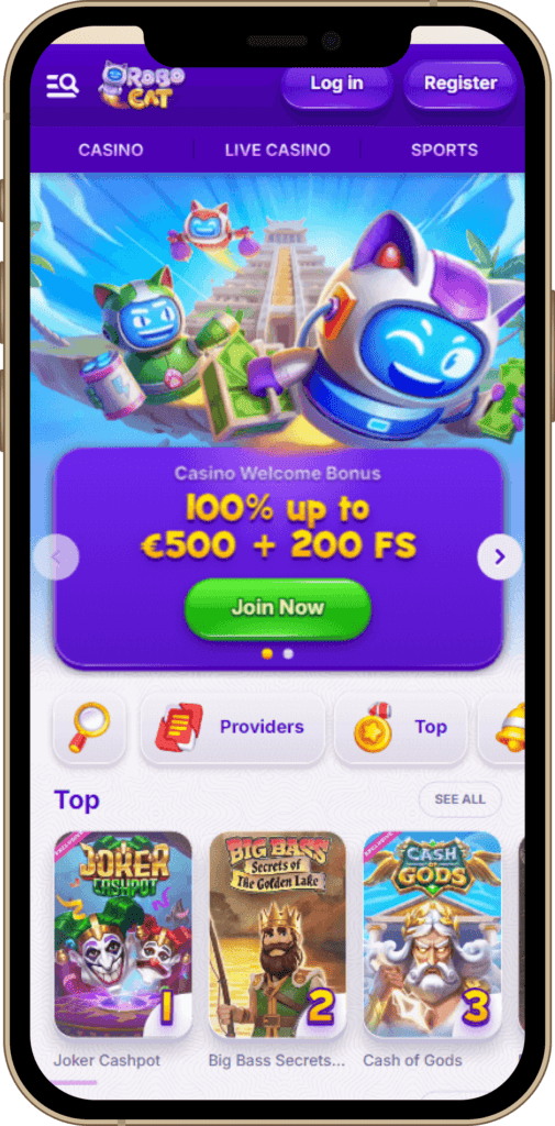 Robocat Casino Download Mobiele App
